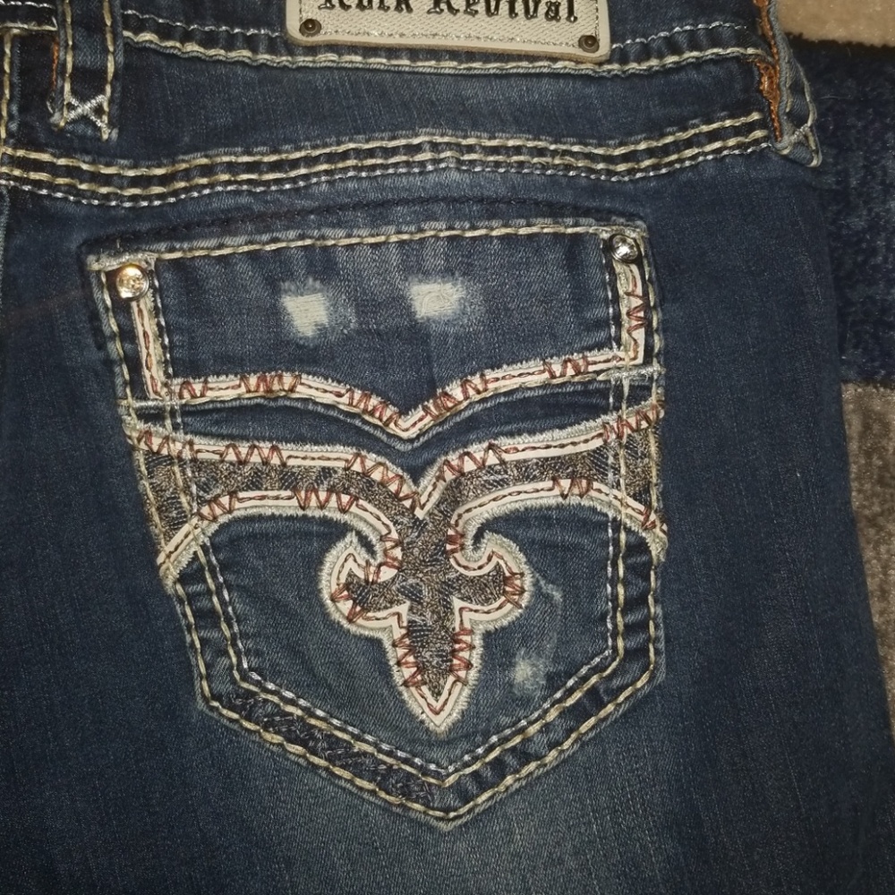 Rock Rivival Dark Wash Skinny Jeans Sapphire